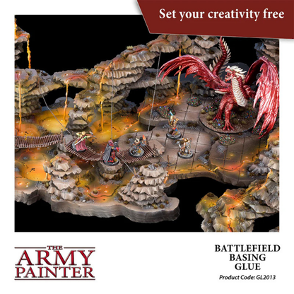 The Army Painter Battlefield Basing Glue GL2013P – gotowy teren bitewny z figurkami tabletop, klej do budowy scenerii wargaming
