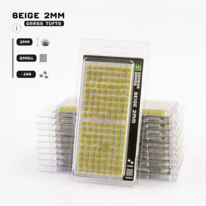 Beige Grass Tufts Small Gamers Grass - tufty 2mm opakowanie blister Tiny 144 sztuki - Gamers Grass