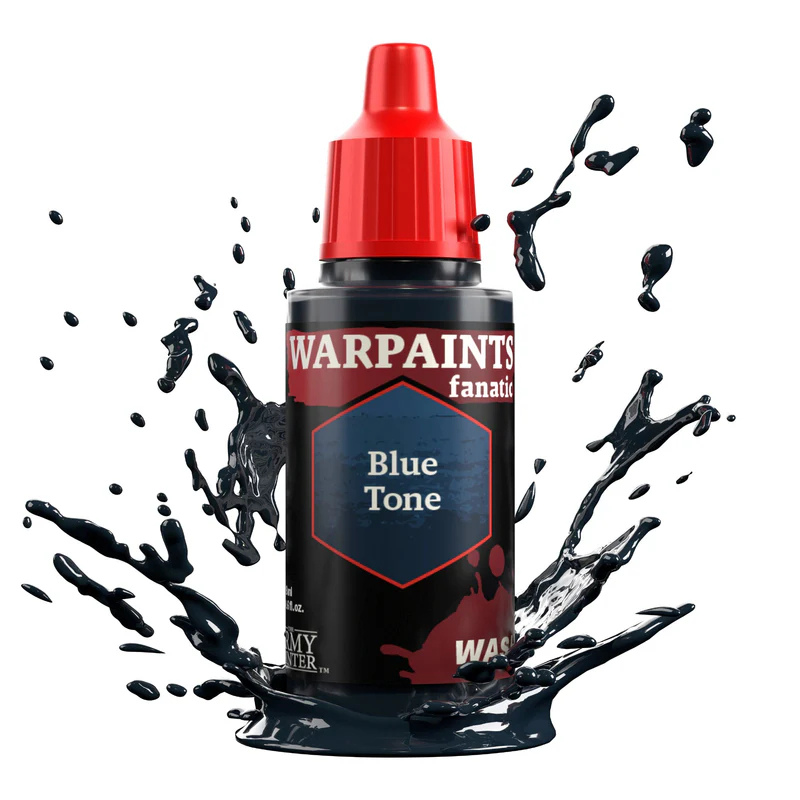 Blue Tone 18ml WP3210P Warpaints Fanatic Wash The Army Painter – niebieski wash akrylowy do cieniowania zbroi, lodowych efektów i magicznych powierzchni
