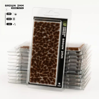 Brown Grass Tufts Gamers Grass - tufty 2mm opakowanie blister Wild 115 sztuk - Gamers Grass