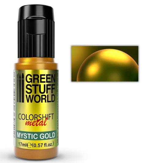 Mystic Gold 1553 Green Stuff World – farba chameleon colorshift metal, efekt zmiany koloru złoty na zielony, 17ml