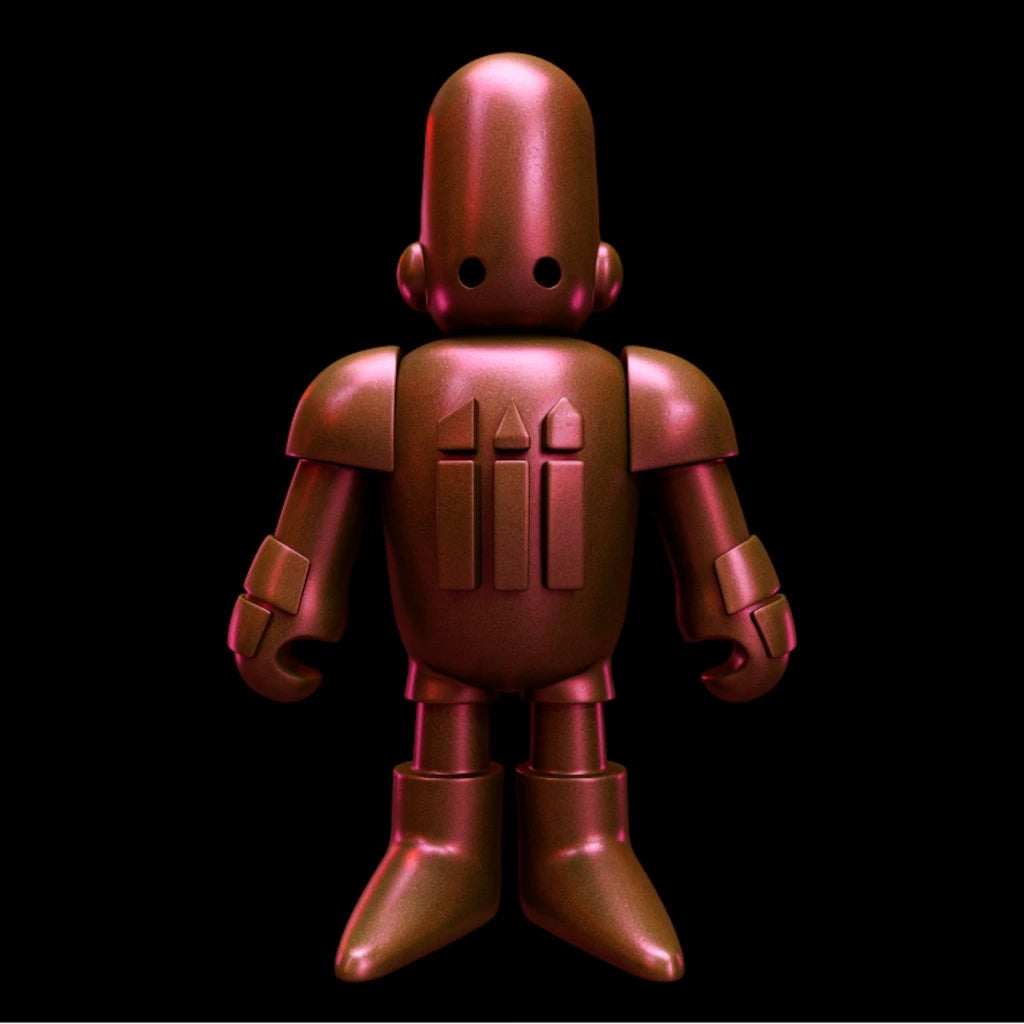 Efekt sprayu Nebula Copper Colorshift Chameleon Green Stuff World - zmiana kolorów na figurce robota miniatura