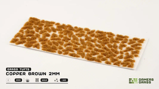 Copper Brown Grass Tufts Gamers Grass - tufty 2mm arkusz Wild 115 sztuk - Gamers Grass