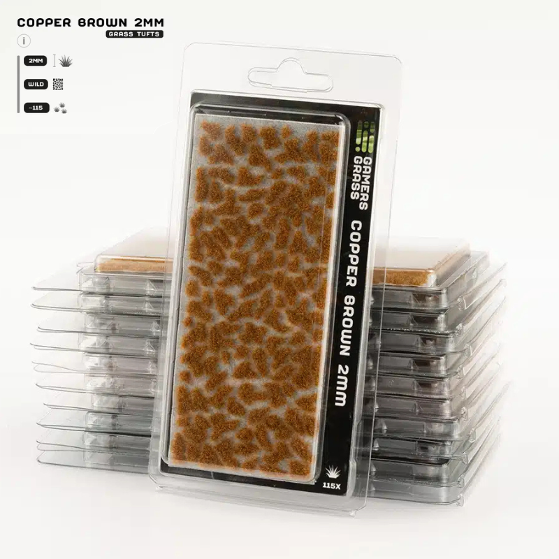 Copper Brown Grass Tufts Gamers Grass - tufty 2mm opakowanie blister Wild 115 sztuk - Gamers Grass