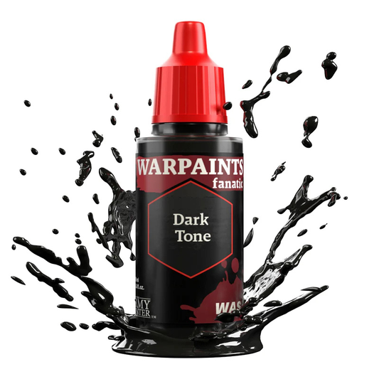 Dark Tone 18ml WP3199P Warpaints Fanatic Wash The Army Painter – czarny wash akrylowy do cieniowania i wydobywania detali figurek
