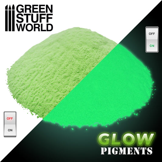 Green Stuff World Glow Pigments 2408 Soul Green – proszek pigmentowy w świetle dziennym (jasnozielony) i w ciemności (intensywny zielony blask Glow In The Dark), Green Stuff World
