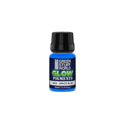 Green Stuff World Glow Pigment Space Blue 2432 – butelka 30ml na białym tle
