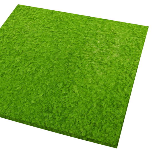 Grass Mats Light Green 380x260mm – arkusz trawy jasnozielonej Green Stuff World, widok z boku na grubość i teksturę
