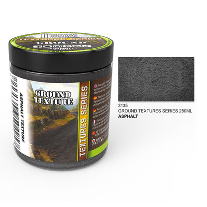 Ground Textures Asphalt 250ml Green Stuff World - akrylowa pasta teksturująca do efektu asfaltu na dioramach i podstawkach miniatur