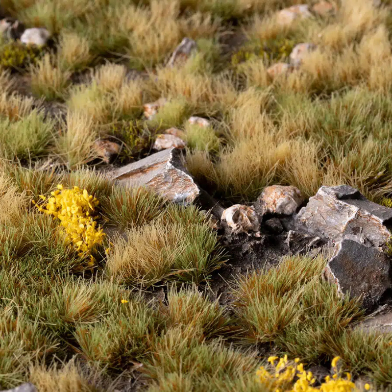 Highland Set Special Tufts Gamers Grass - zestaw tuftów wild diorama górskie wrzosowisko żółte kwiaty - Gamers Grass