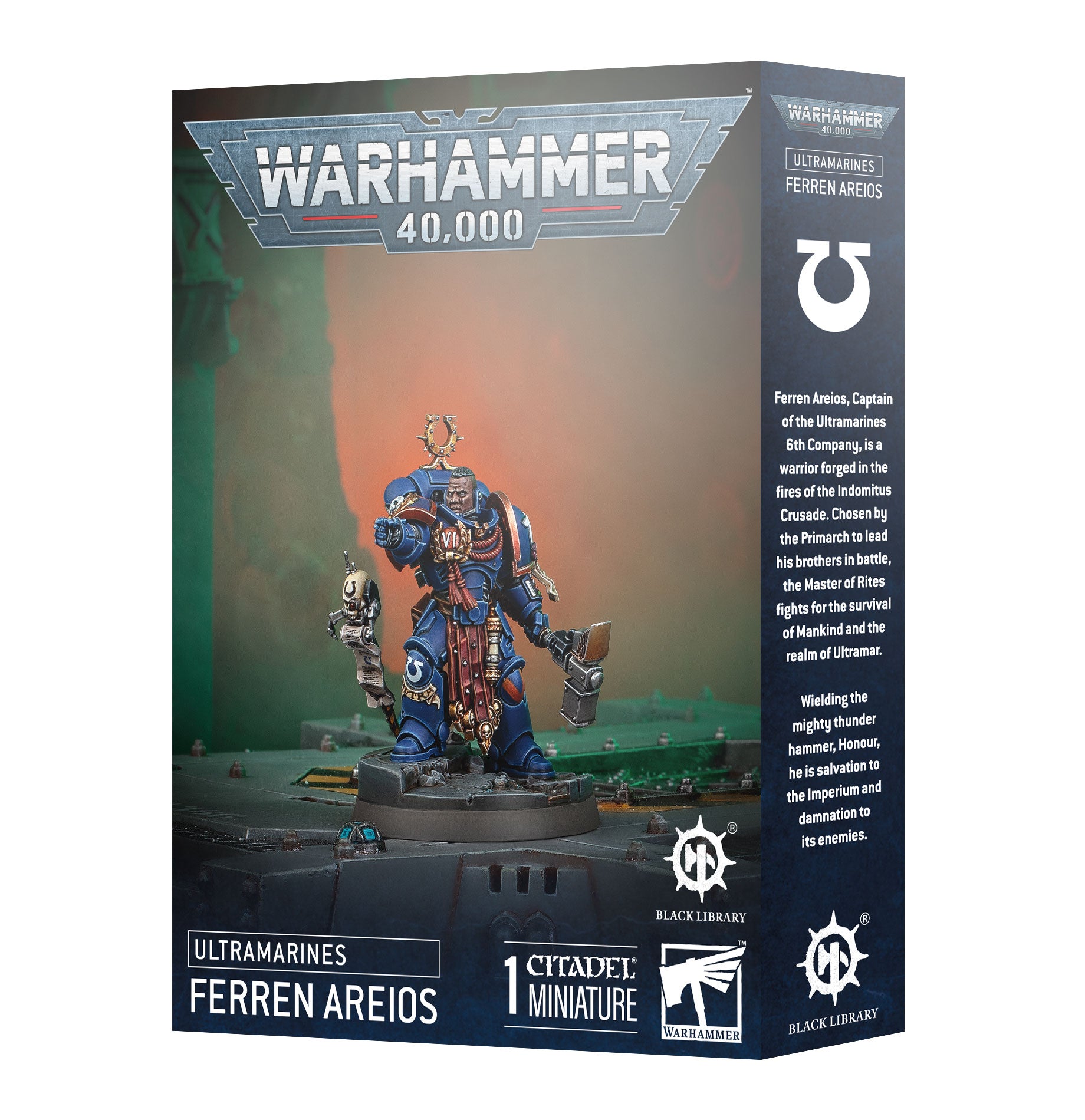 Ferren Areios Kapitan Ultramarines Warhammer 40000 figurka Space Marines Games Workshop
