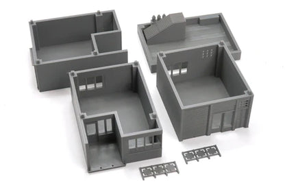 Middle East Urban Building MET_03 – 4 sekcje rozłożone z balkonami i tarasem, widok z góry, teren 28mm Patrick Miniatures
