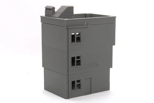 Middle East Urban Building MET_04 – widok z boku, wąskie okna i płaski dach, teren 28mm Patrick Miniatures
