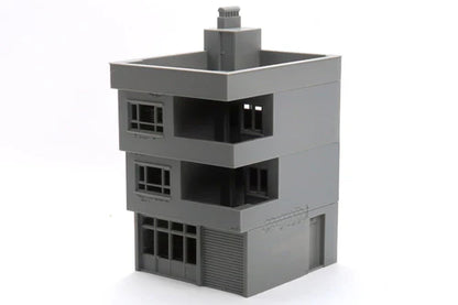 Middle East Urban Buildings MET_04 – 3 kondygnacje z bramą garażową i balkonami, teren 28mm Patrick Miniatures
