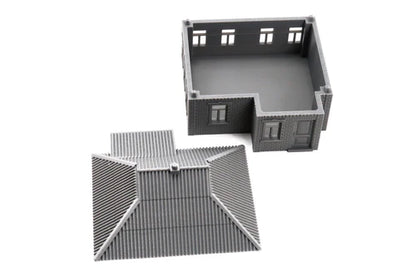 Ukrainian Village Set – dom wiejski z usuniętym dachem, widok wnętrza, teren 28mm Patrick Miniatures
