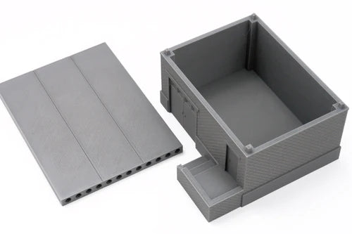 Mid Size Utilities Shed – zdejmowalny dach i korpus szopy osobno, teren 28mm Patrick Miniatures
