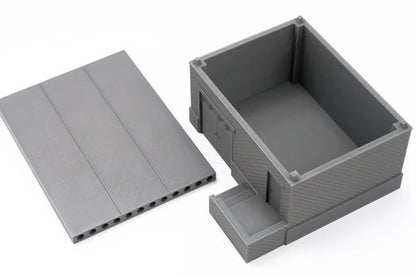 Mid Size Utilities Shed – zdejmowalny dach i korpus szopy osobno, teren 28mm Patrick Miniatures
