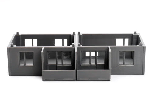 Apartments Block Type 2 – poziom parteru rozebrany na dwie sekcje, widok wnętrza, teren 28mm Patrick Miniatures
