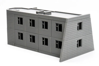 Soviet Small Leisure Hotel – widok z boku, faktura cegły i okna, teren 28mm Patrick Miniatures
