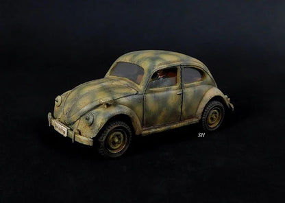 Volkswagen Type 1 Käfer – model 28mm SH, kamuflaż trójkolorowy detal maski, 280081