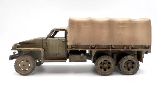 US6 U3 U4 – model 28mm piaskowy z plandeką, widok z boku, 280035