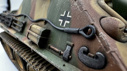 SdKfz 173 Jagdpanther – detal pancerza bocznego z krzyżem, kamuflaż trójkolorowy, 280064
