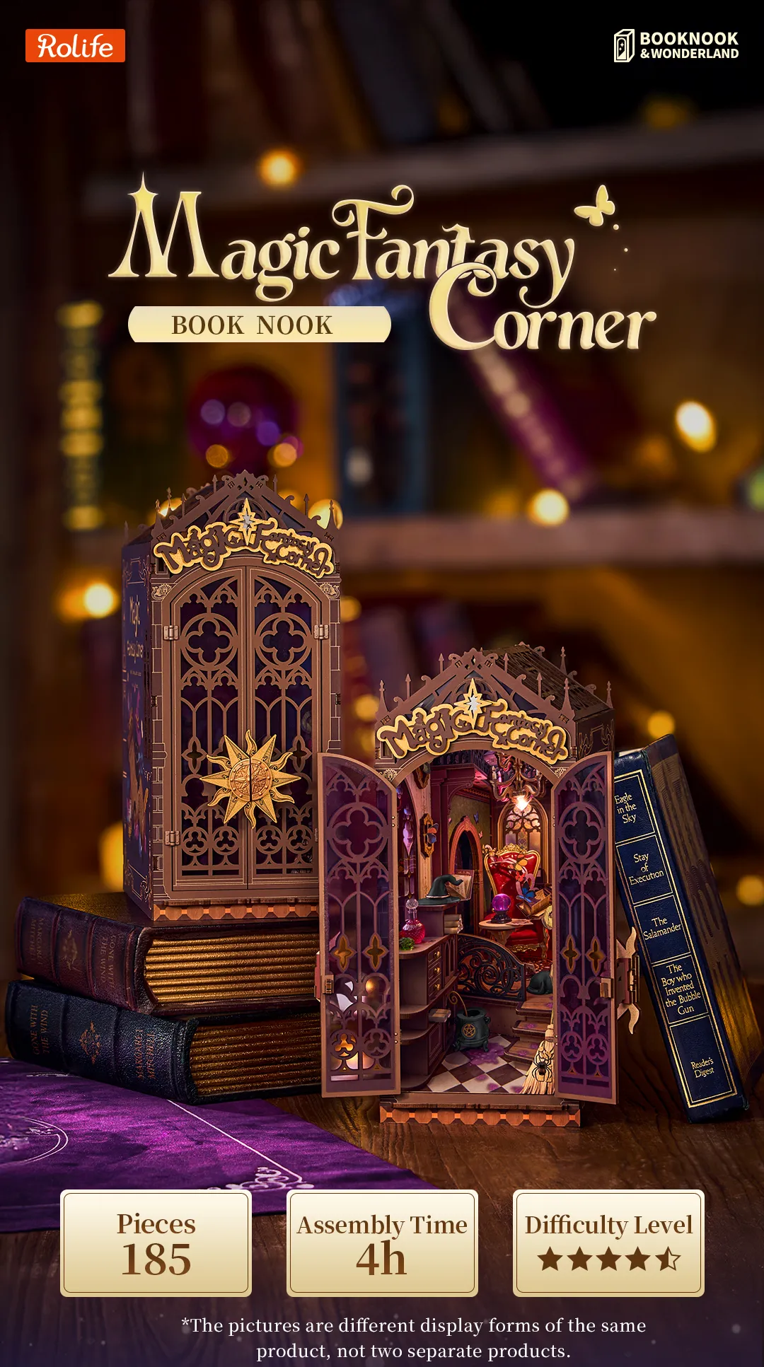Magiczny Zakątek Fantasy TGB14e - Book Nook DIY plakat promocyjny Rolife 185 elementów 4h poziom trudności - Värvikas
