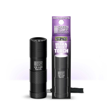 Ultraviolet Torch Green Stuff World UV-LED Torch - czarna latarka UV z opakowaniem
