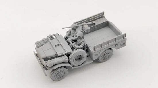 Rubicon Models 280101 – Dodge WC51/WC52, szary model z MG Browning, widok z góry, skala 1:56