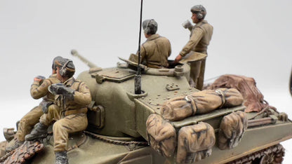 Rubicon Models 280061 – M4 Sherman, załoga na wieży, detale wyposażenia, skala 1:56
