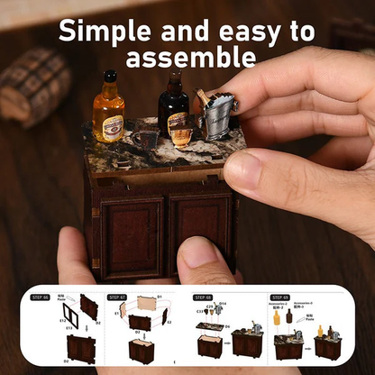 Narożna Tawerna AW03-001 - składanie Simple and easy to assemble ręce butelki whisky wiadro z lodem lada barowa - Värvikas
