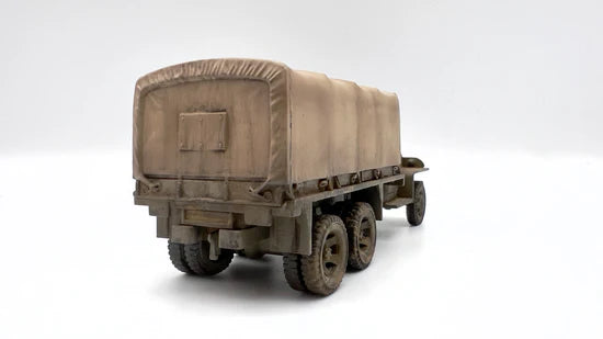 US6 U3 U4 – model 28mm piaskowy z plandeką, widok z tyłu-boku, 280035