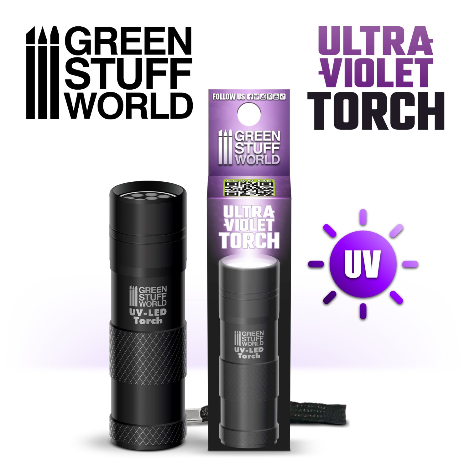 Ultraviolet Torch Latarka UV LED Green Stuff World - latarka UV do utwardzania żywicy UV do modelarstwa
