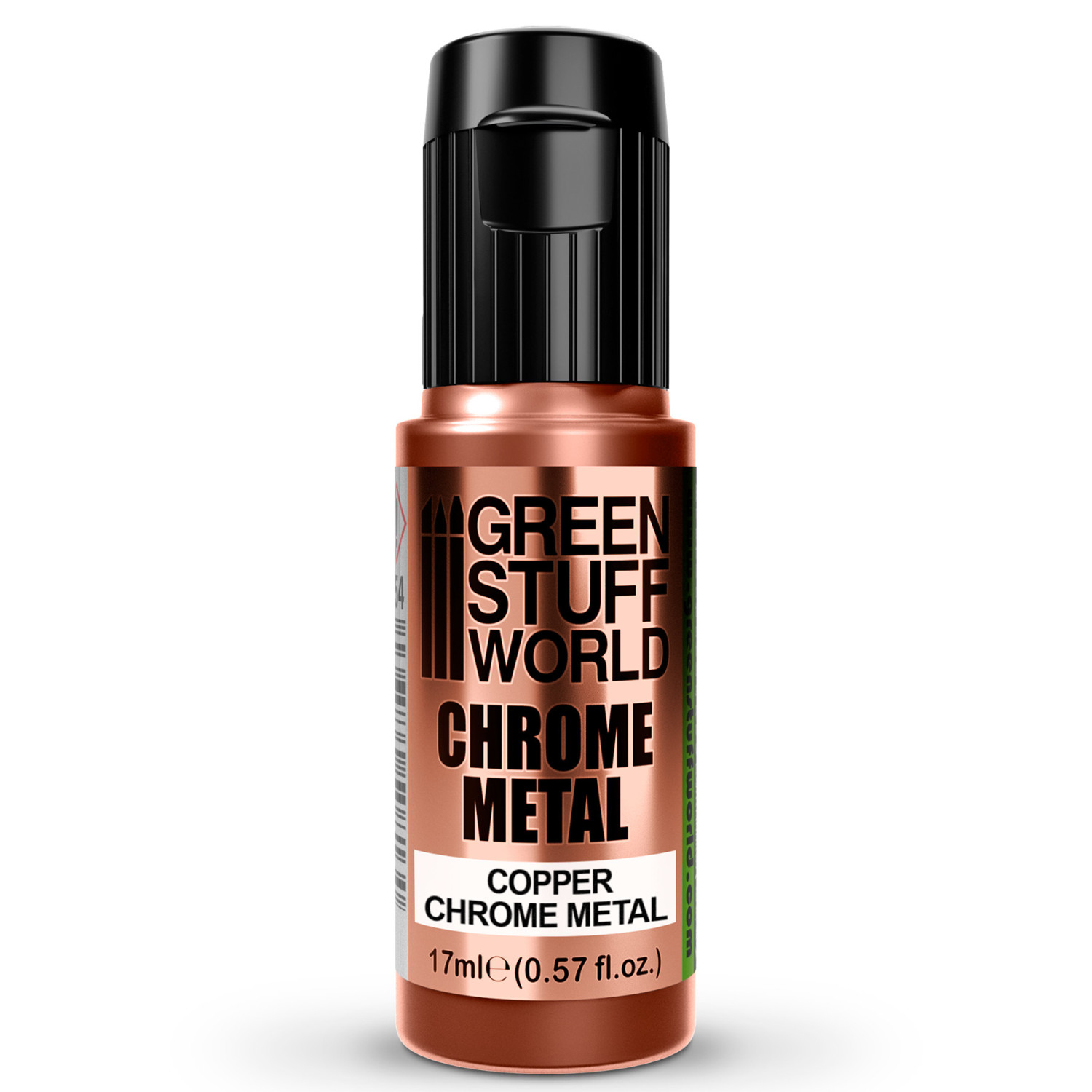 Green Stuff World Copper Chrome Metal 3694 17ml - butelka farby chromowanej lustrzanej w kolorze miedzi do malowania figurek i modeli - Green Stuff World
