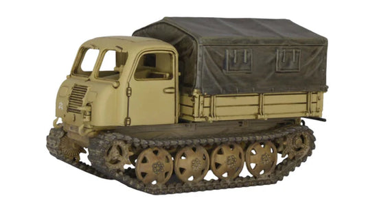 Raupenschlepper Ost RSO/03 – model 28mm piaskowy z plandeką, widok z boku, 280128