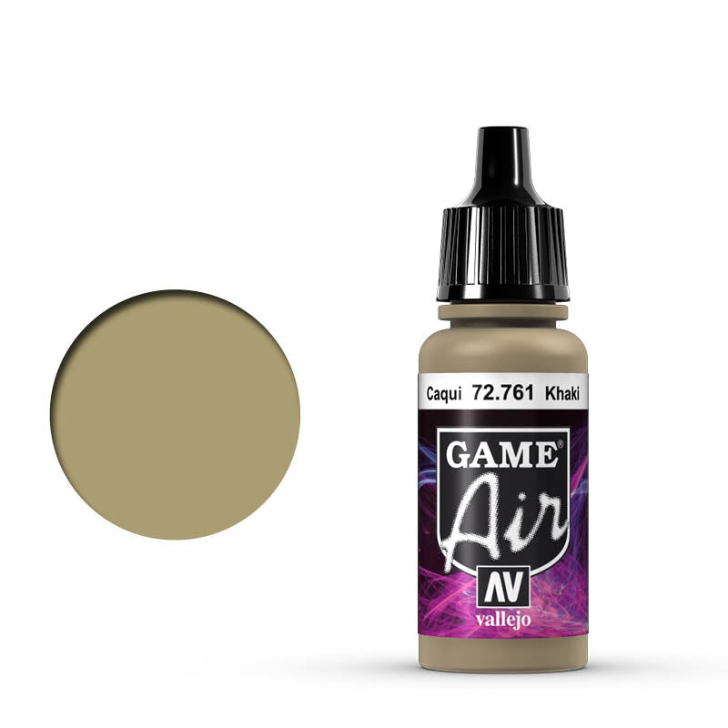 Vallejo Game Air Khaki 72.761 - jasna szaro-zielona farba akrylowa 17ml do aerografu do malowania mundurów i figurek fantasy - Vallejo