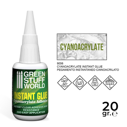 Instant Glue Cyanoacrylate 20gr Green Stuff World – specyfikacja i numer referencyjny 9006
