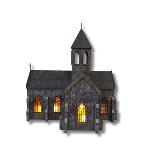 Kościół Europy Zachodniej 28mm – widok z przodu, prepainted, SceneryWargames