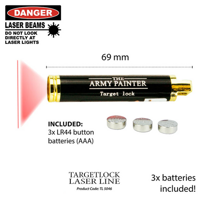 Targetlock Laser Line TL5046 – wymiary 69mm i załączone baterie 3x LR44 The Army Painter
