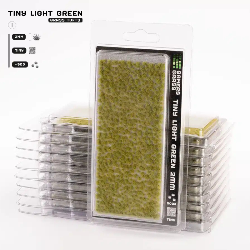 Tiny Light Green Special Tufts Gamers Grass - tufty 2mm opakowanie blister Tiny 500 sztuk - Gamers Grass