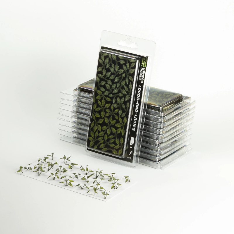 Lords-and-Ladies Laser Plants Gamers Grass - ciemnozielone liście blister z roślinkami arkusz - Gamers Grass