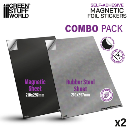 Magnetic Sheet COMBO 9027 – zawartość zestawu: arkusz magnetyczny Magnetic Sheet 210x297mm i arkusz stalowy Rubber Steel Sheet 210x297mm
