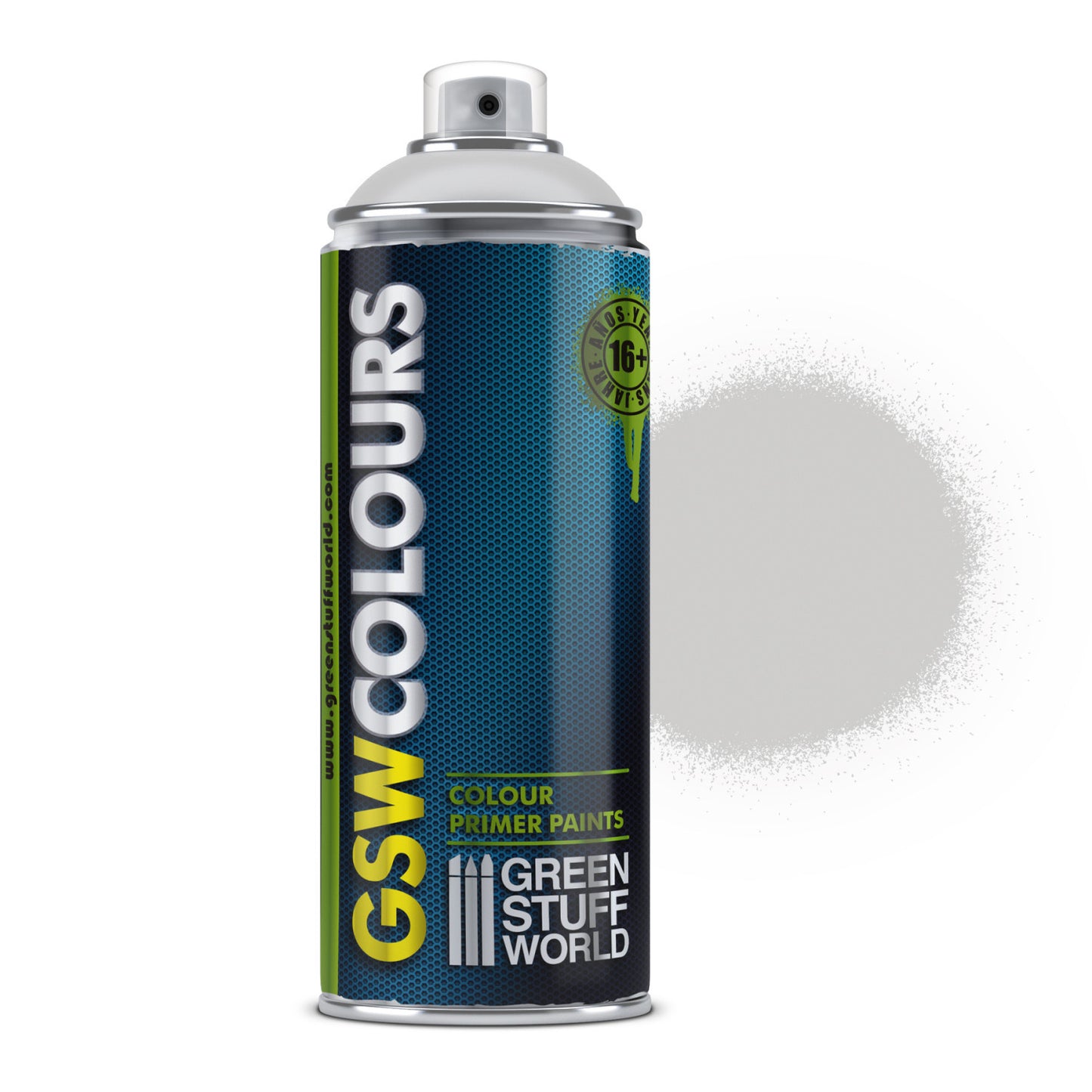 Matt Grey Spray Paint 400ml Green Stuff World - matowa szara farba w sprayu do miniatur i modeli hobbystycznych