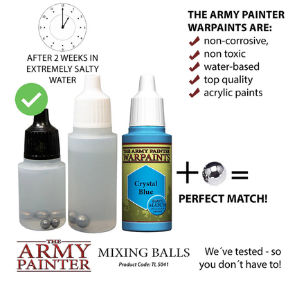Mixing Balls - The Army Painter - test kulki w słonej wodzie przez 2 tygodnie bez rdzy