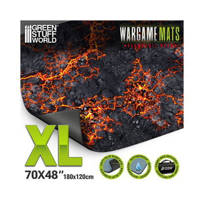 Neoprene Mat 4x6' Flamecoil Path – mata z torbą transportową, Green Stuff World 120x180cm, antypoślizgowy spód gumowy
