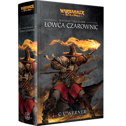 Łowca Czarownic Omnibus – C. L. Werner, Warhammer The Old World, twarda oprawa z zaokrąglonym grzbietem, widok 3D
