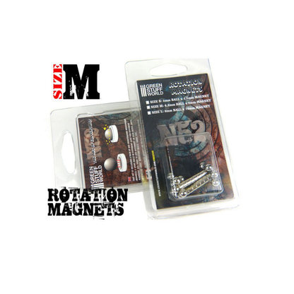 Green Stuff World 9276 – opakowanie Rotation Magnets Size M N52: 15 magnesów 5mm i 15 kulek stalowych 6,35mm
