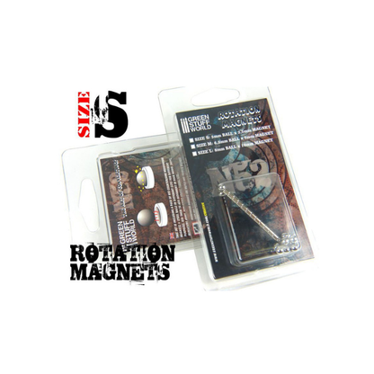 Green Stuff World 9275 – opakowanie Rotation Magnets Size S N52: 15 magnesów 3,5mm i 15 kulek stalowych 5mm
