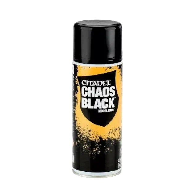 Chaos Black 400ml Citadel Spray - czarny spray do gruntowania figurek Warhammer - Games Workshop
