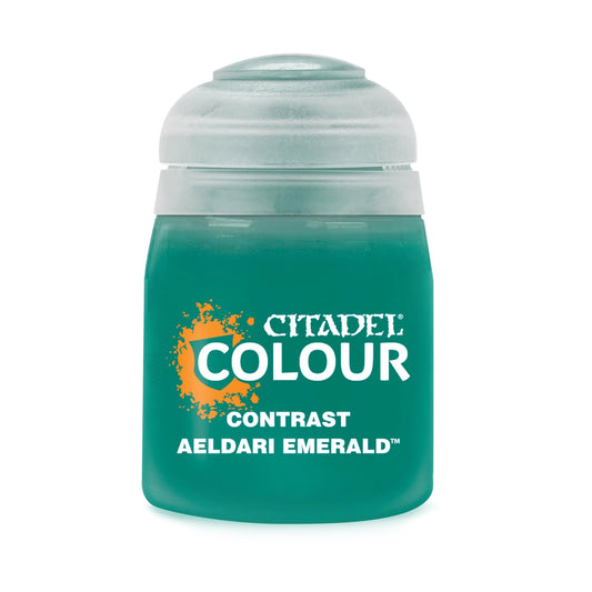 Aeldari Emerald 18ml Citadel Contrast - głęboki szmaragdowy zielony farba akrylowa z automatycznym cieniowaniem do figurek Warhammer - Games Workshop
